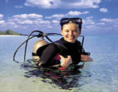 Scuba diving with pretty sexy girls.
