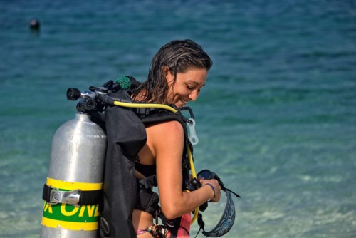 Padi scuba instruction.