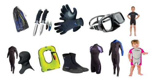 Buy Wetsuits, Dive skins, Goves Hoods, kid wetsuit